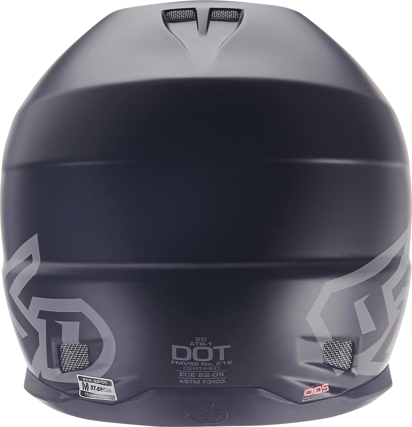 6D Helmets ATR-1 Matte Black Helmet - XS (Part No. 10-3704) - Kelly Motorsports