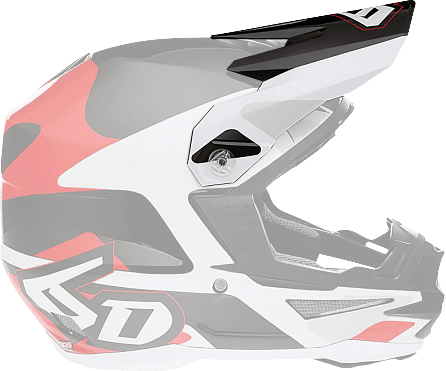 6D Helmets ATR-1 Visor - Apex Red (Part 72-3730) - Kelly Motorsports