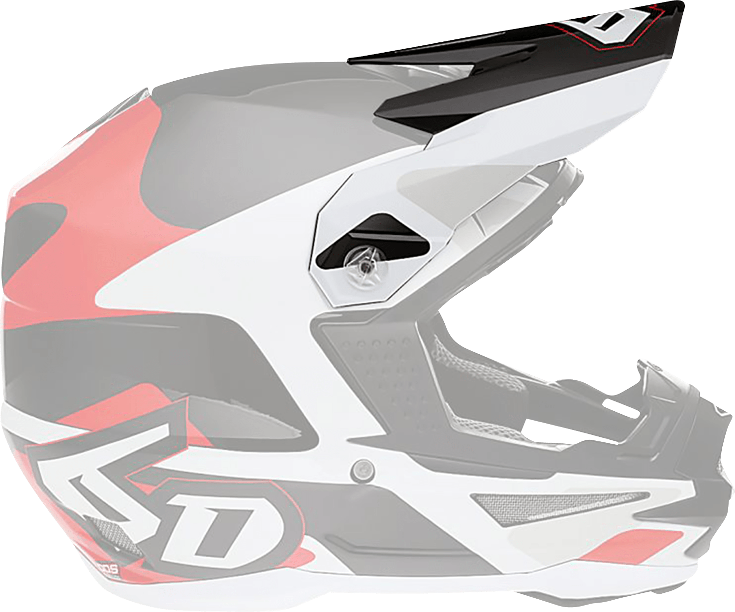6D Helmets ATR-1 Visor - Apex Red (Part 72-3730) - Kelly Motorsports