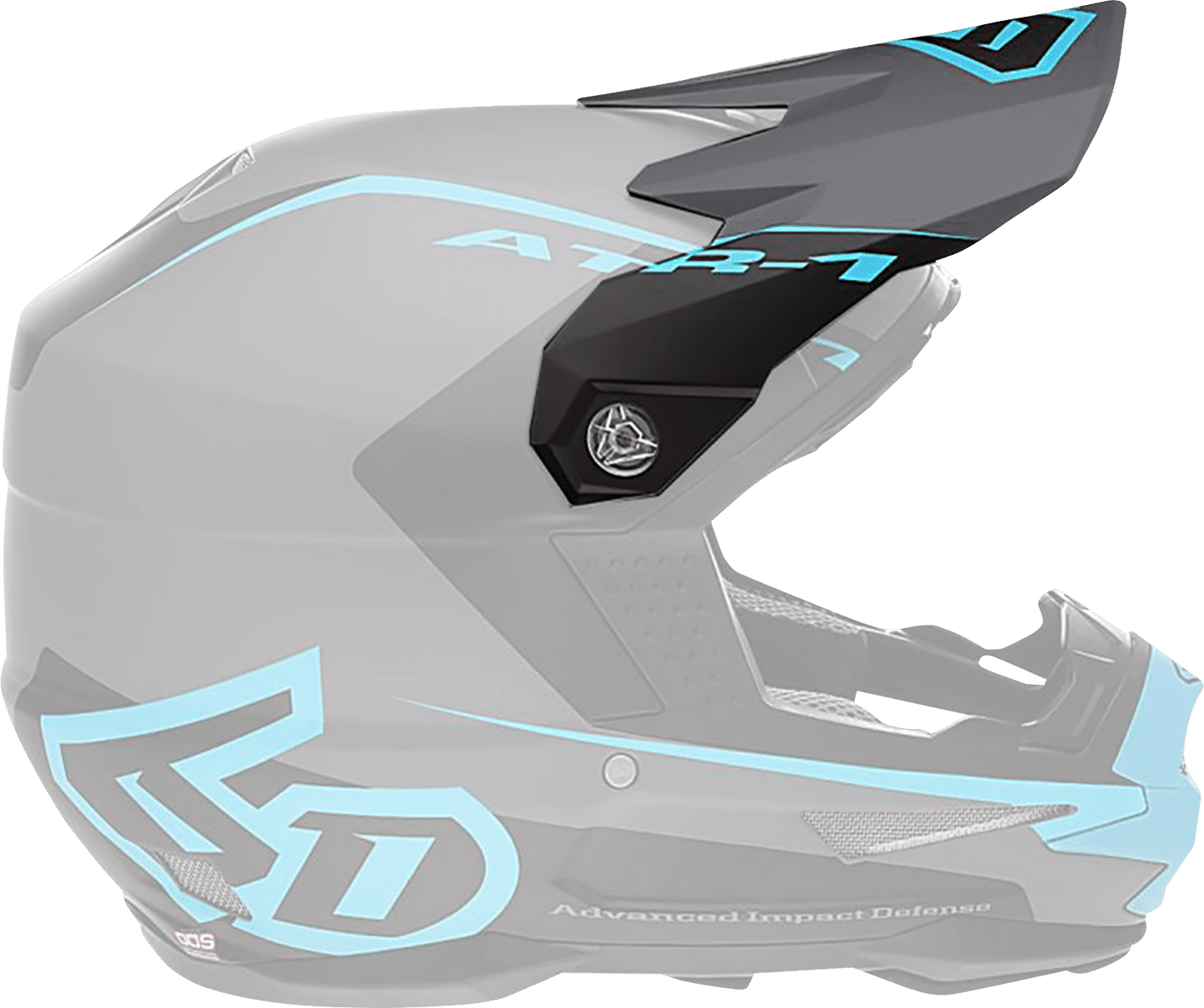 6D Helmets ATR-1 Visor - Stealth Cyan (Part Number 72-3731) - Kelly Motorsports