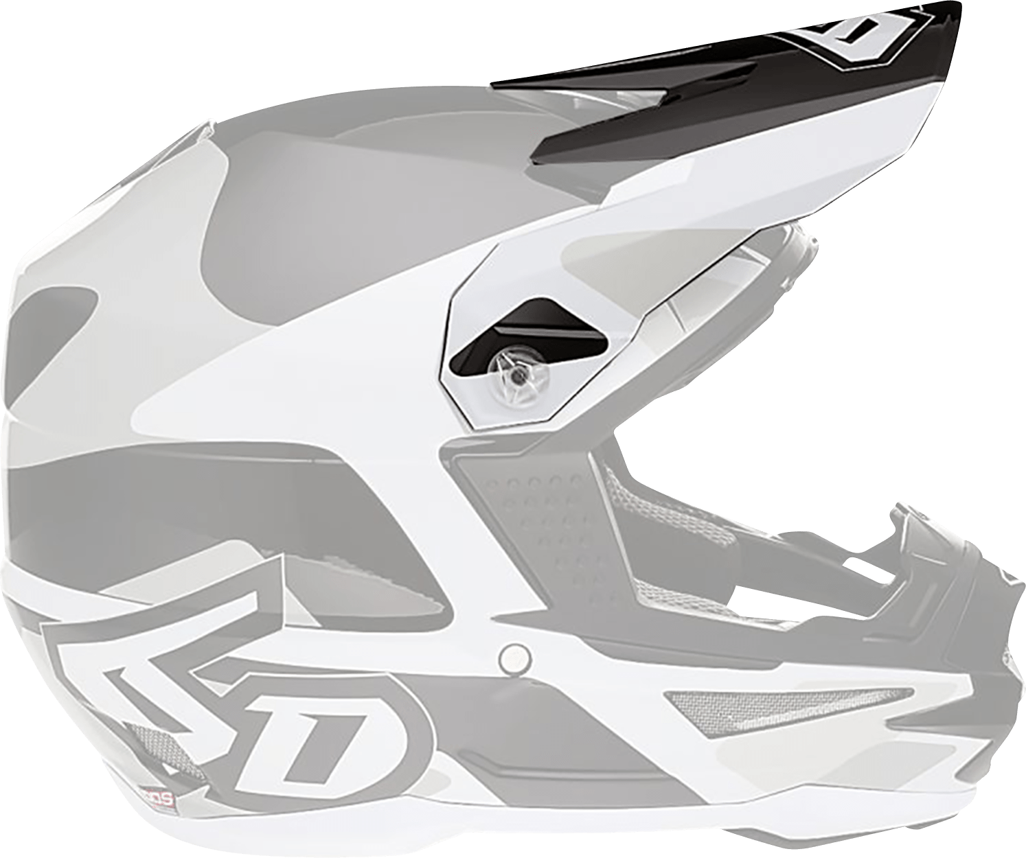6D Helmets ATR-1 Visor - White (Part Number 72-3729) - Kelly Motorsports