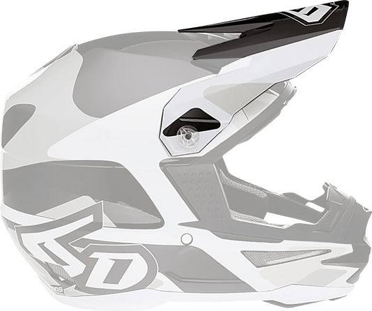 6D Helmets ATR-1 Visor - White (Part Number 72-3729) - Kelly Motorsports