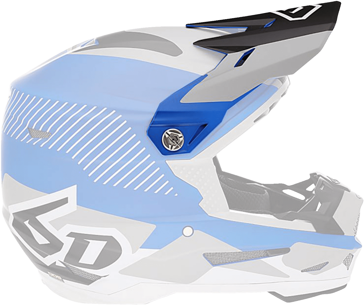 6D Helmets ATR-2 Fusion Blue Visor - Part 72-6105 - Kelly Motorsports