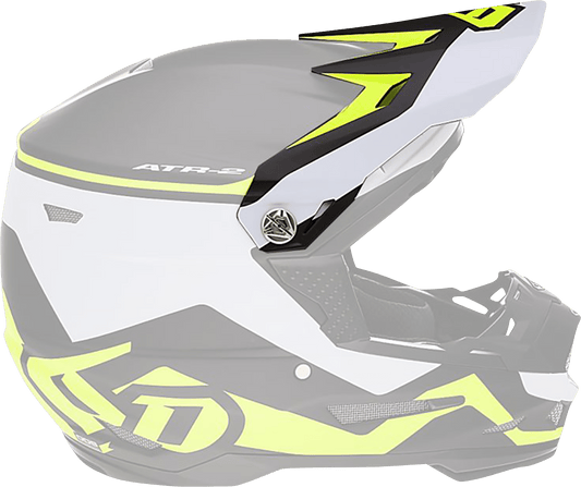 6D Helmets ATR-2 Visor - Drive Neon Yellow (Part Number 72-6097) - Kelly Motorsports