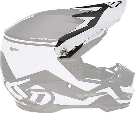 6D Helmets ATR-2 Visor - Drive - White (Part Number 72-6095) - Kelly Motorsports