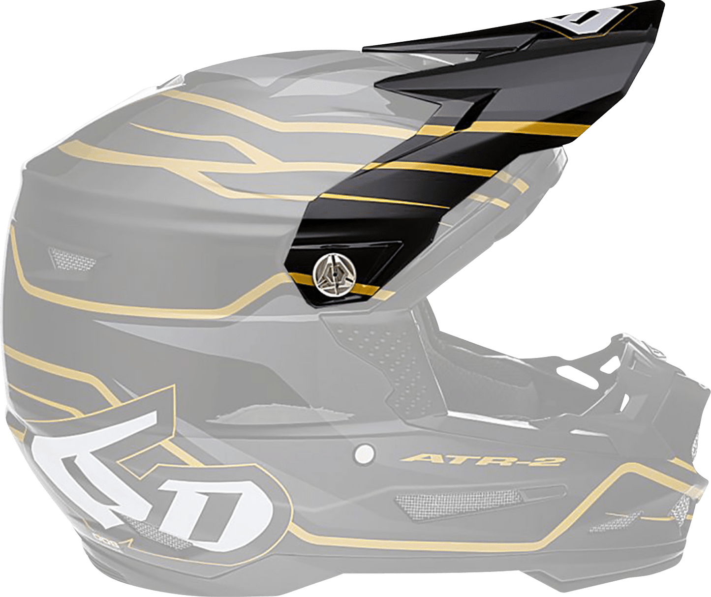 6D Helmets ATR-2 Visor - Phase Black Gold (Part 72-6102) - Kelly Motorsports