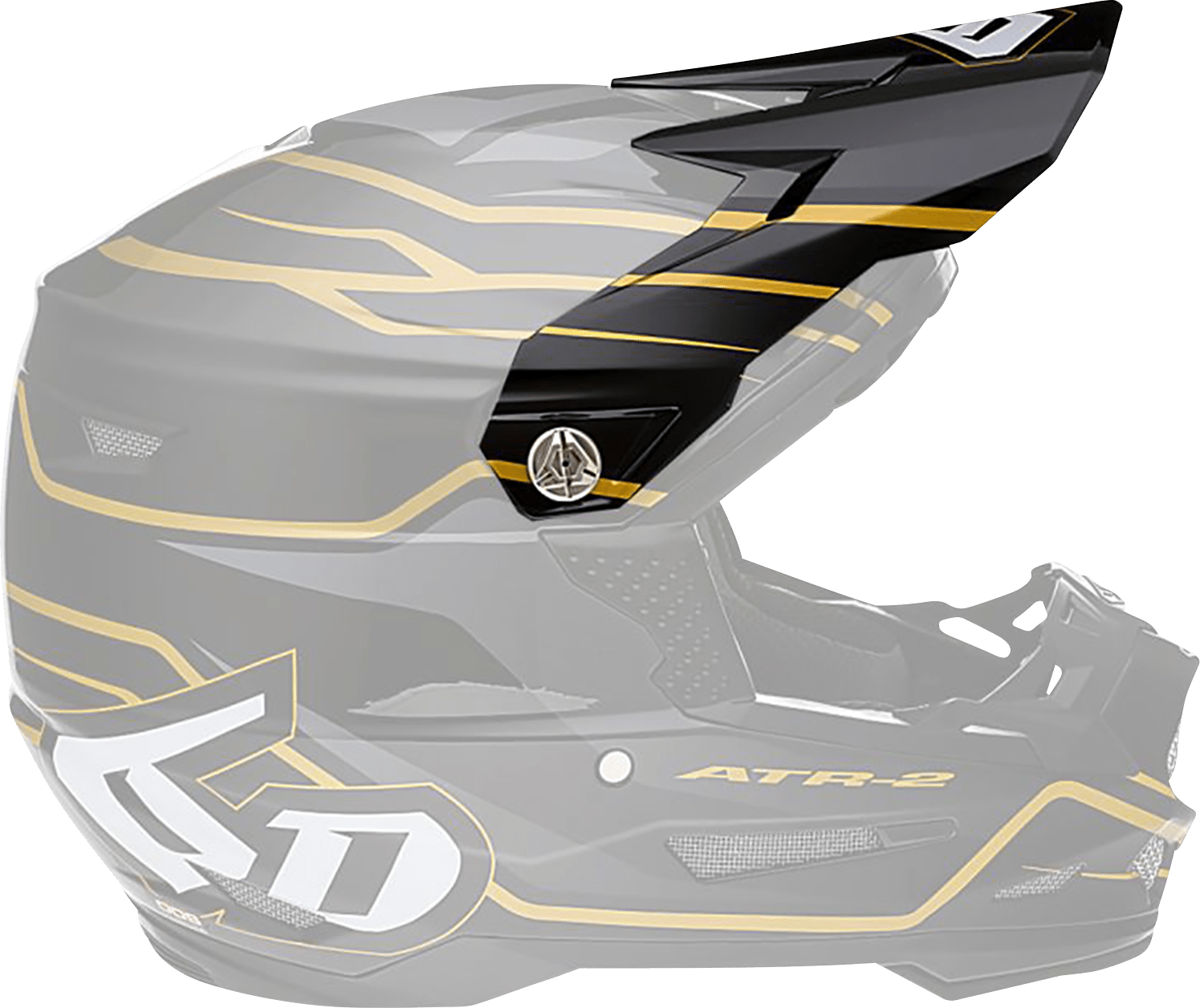 6D Helmets ATR-2 Visor - Phase Black Gold (Part 72-6102) - Kelly Motorsports