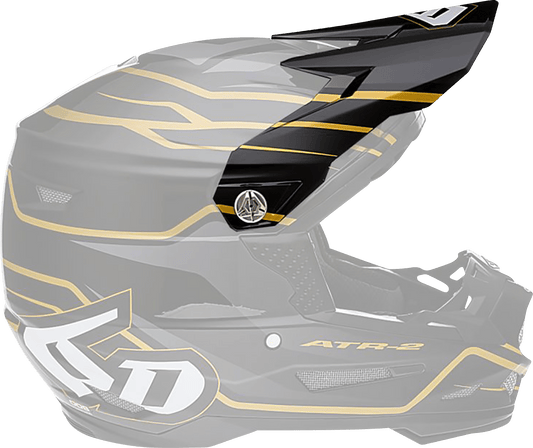 6D Helmets ATR-2 Visor - Phase Black Gold (Part 72-6102) - Kelly Motorsports