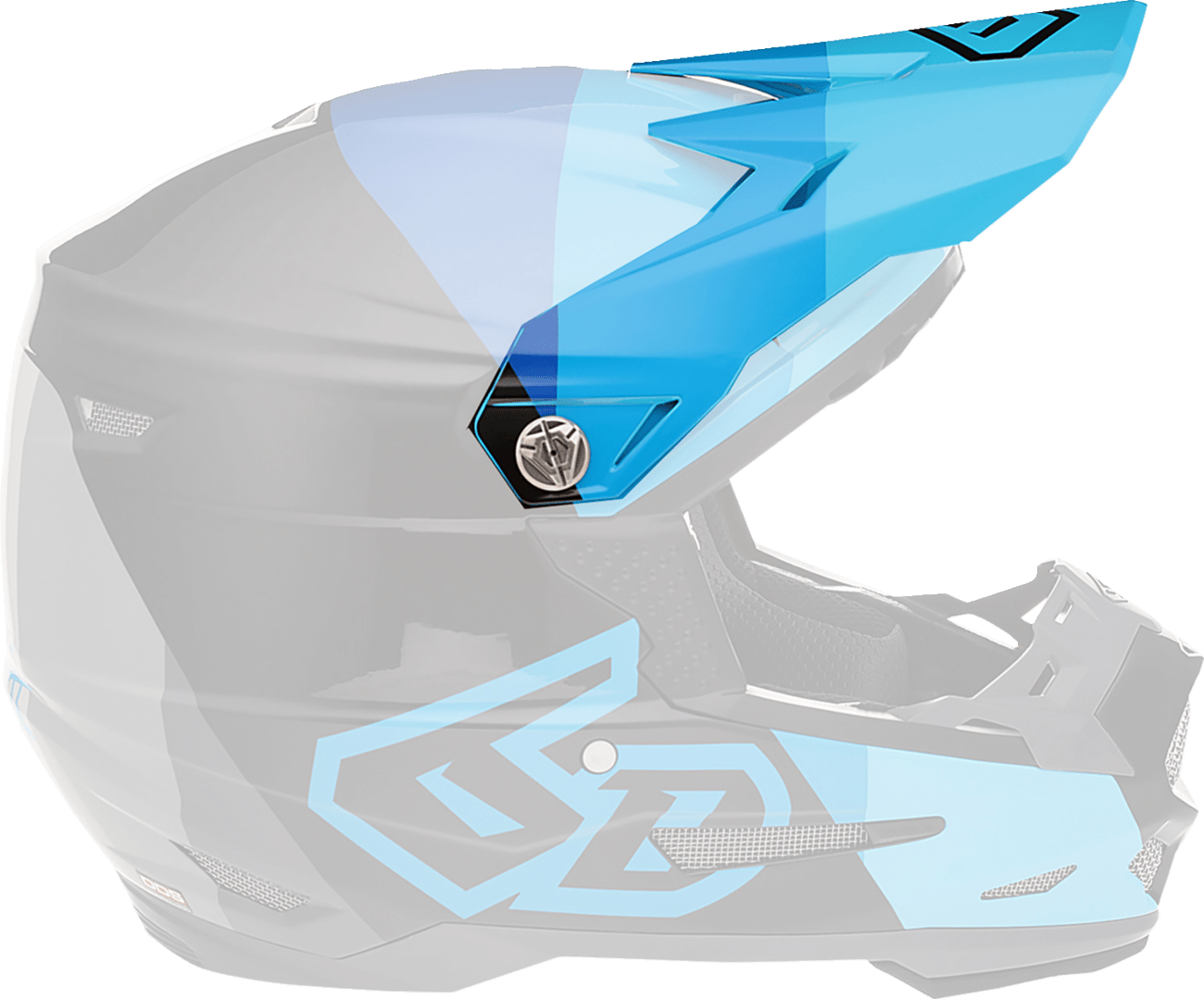 6D Helmets ATR-2Y Youth Helmet Visor - Range Blue 72-4138 - Kelly Motorsports