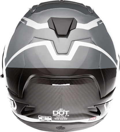 6D Helmets ATS-1R Alpha Helmet - Silver Large | Advanced Impact Protection and Aerodynamics - Kelly Motorsports
