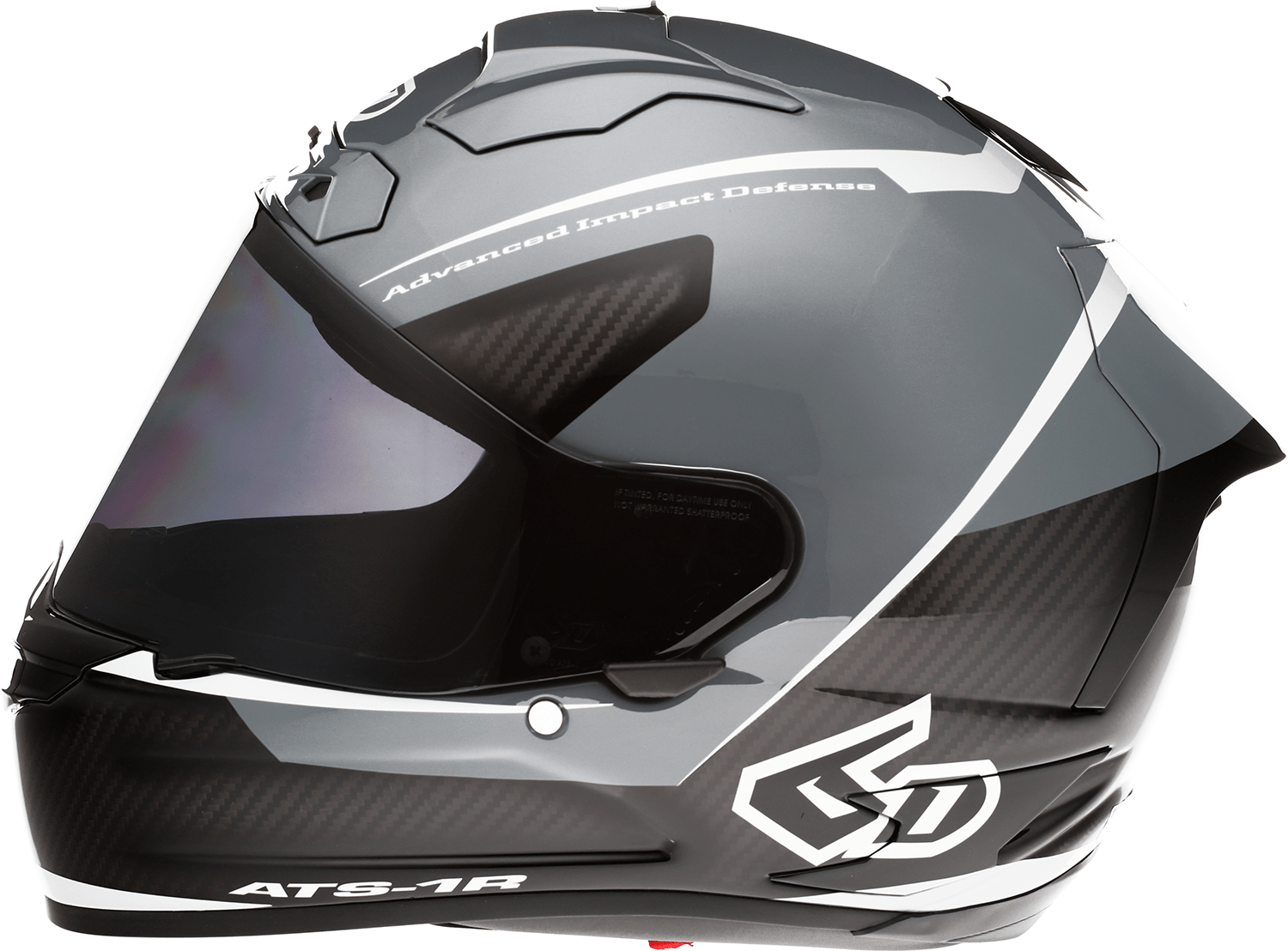 6D Helmets ATS-1R Alpha Helmet with Omni-Directional Suspension - Silver XL (Part 30-0588) - Kelly Motorsports