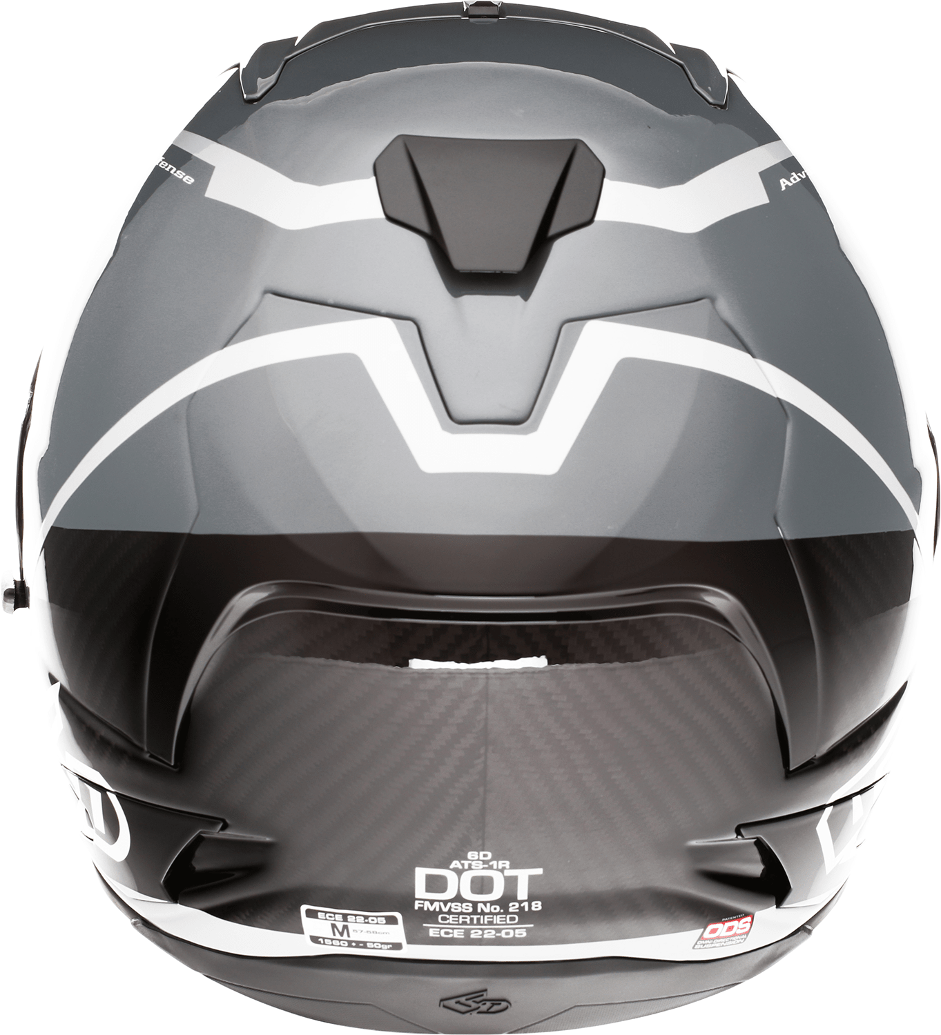 6D Helmets ATS-1R Alpha Silver Helmet 2XL with Advanced Safety and Ventilation Features - Kelly Motorsports