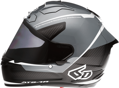 6D Helmets ATS-1R Alpha Silver Helmet 2XL with Advanced Safety and Ventilation Features - Kelly Motorsports