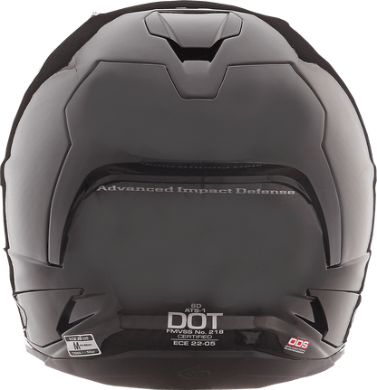 6D Helmets ATS-1R Gloss Black 2XL Motorcycle Helmet with Omni-Directional Suspension Technology - Kelly Motorsports