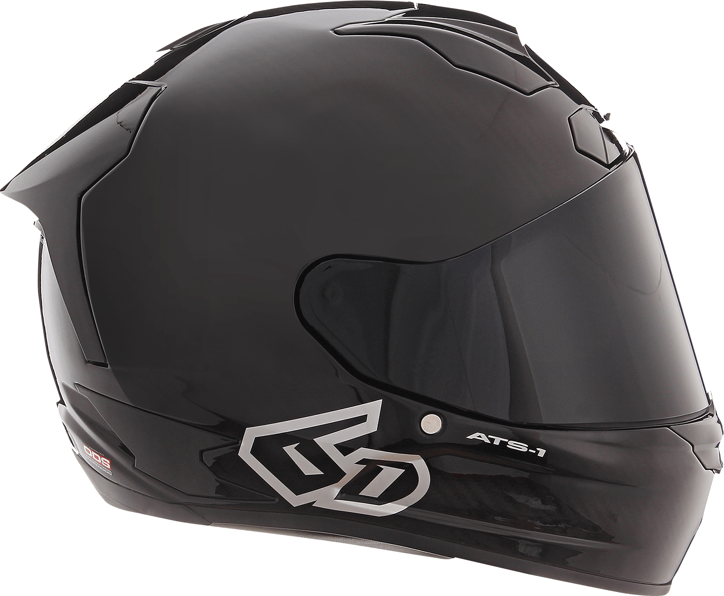 6D Helmets ATS-1R Gloss Black 2XL Motorcycle Helmet with Omni-Directional Suspension Technology - Kelly Motorsports