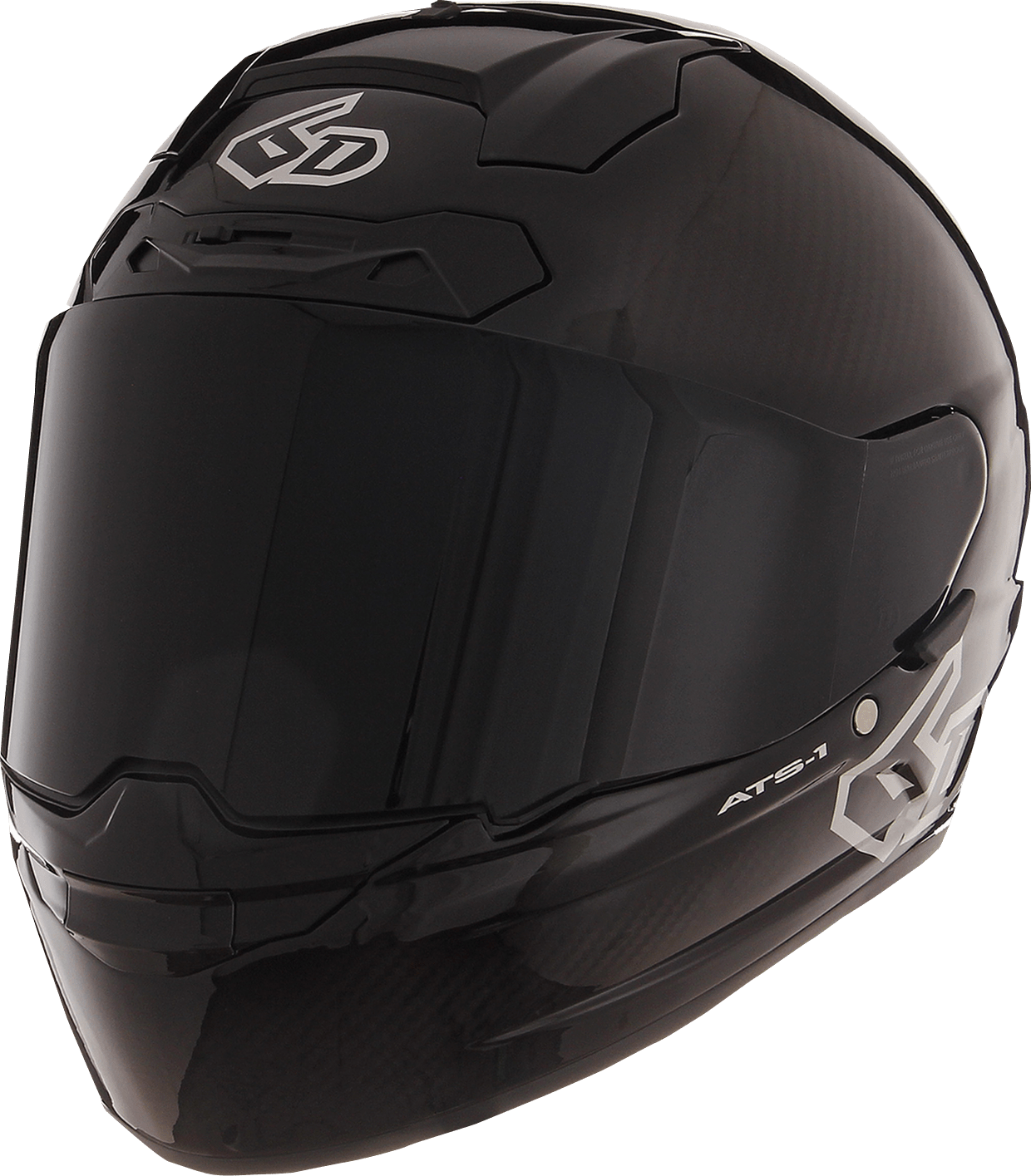 6D Helmets ATS-1R Gloss Black 2XL Motorcycle Helmet with Omni-Directional Suspension Technology - Kelly Motorsports