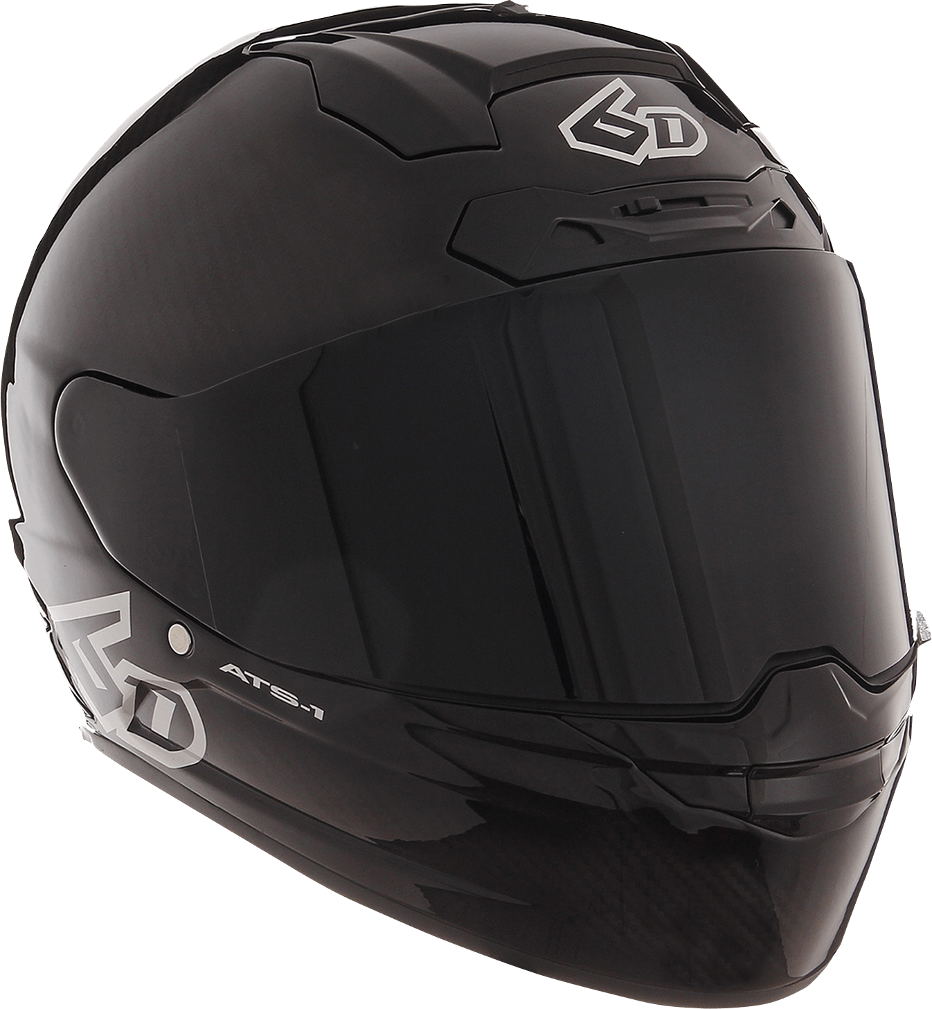 6D Helmets ATS-1R Gloss Black 2XL Motorcycle Helmet with Omni-Directional Suspension Technology - Kelly Motorsports