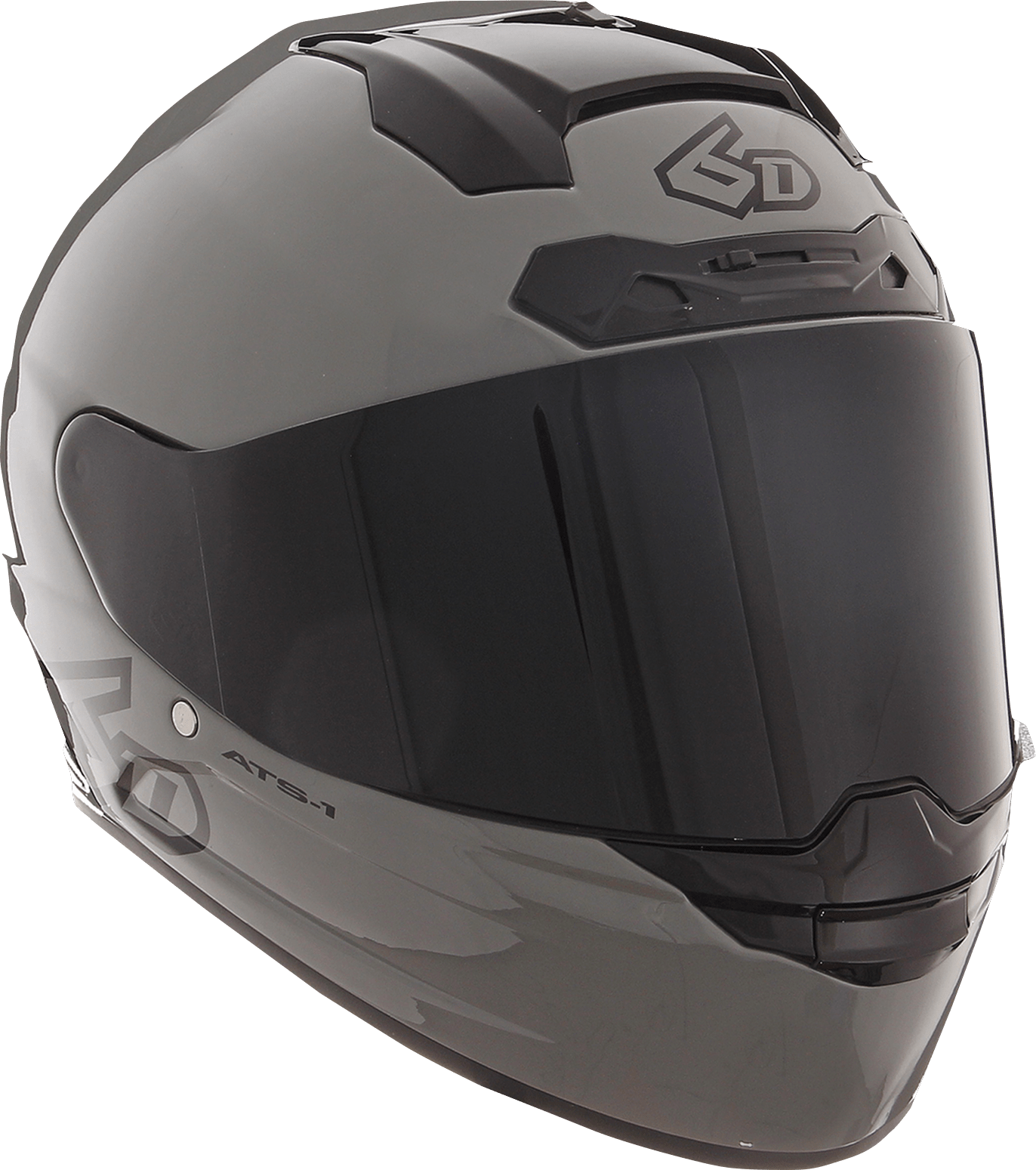 6D Helmets ATS-1R Gloss Gray 2XL Motorcycle Helmet with Omni-Directional Suspension Technology - Kelly Motorsports