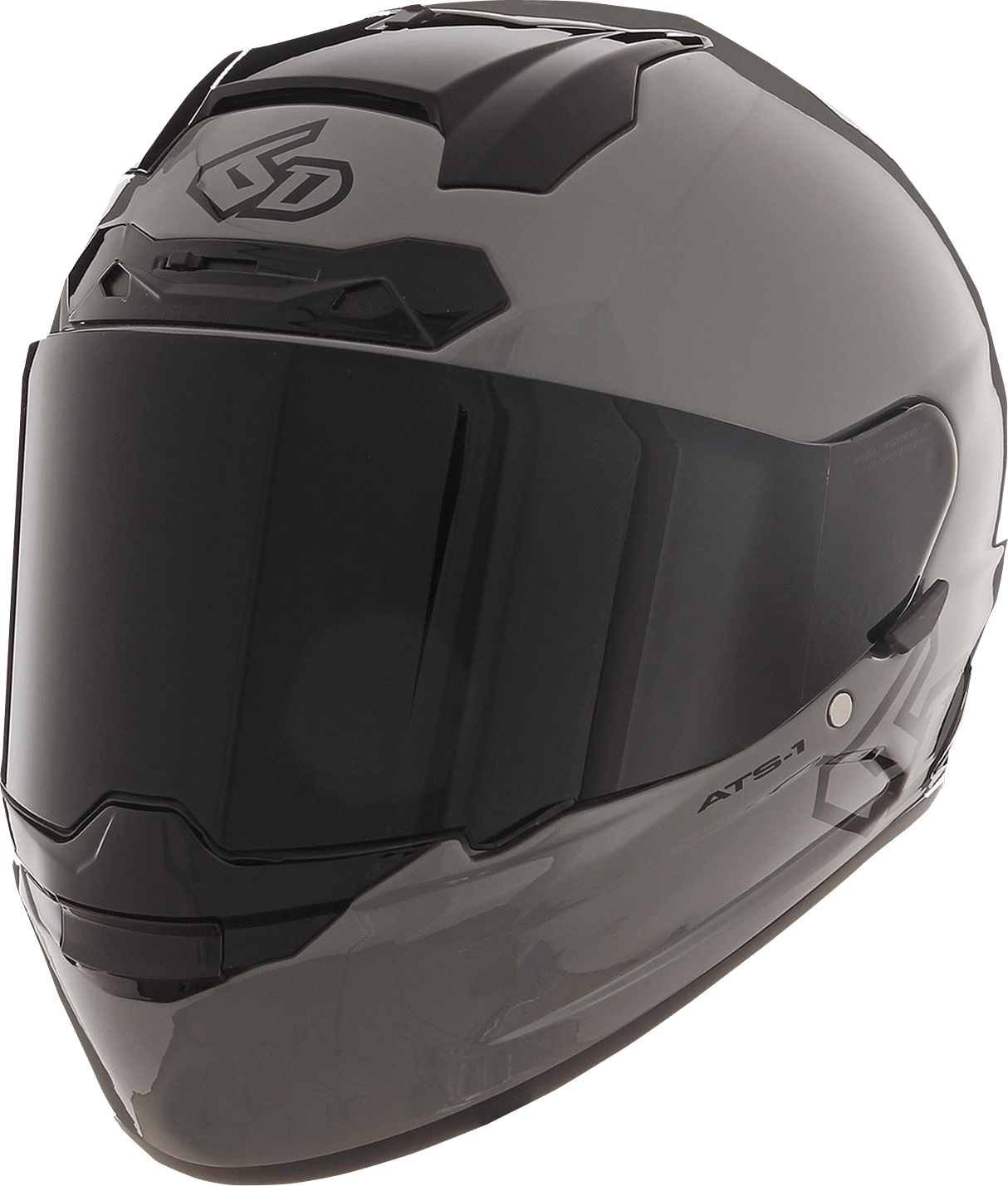 6D Helmets ATS-1R Gloss Gray Helmet - Large | Advanced Impact Protection & Aerodynamics - Kelly Motorsports