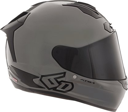 6D Helmets ATS-1R Gloss Gray Helmet - Large | Advanced Impact Protection & Aerodynamics - Kelly Motorsports