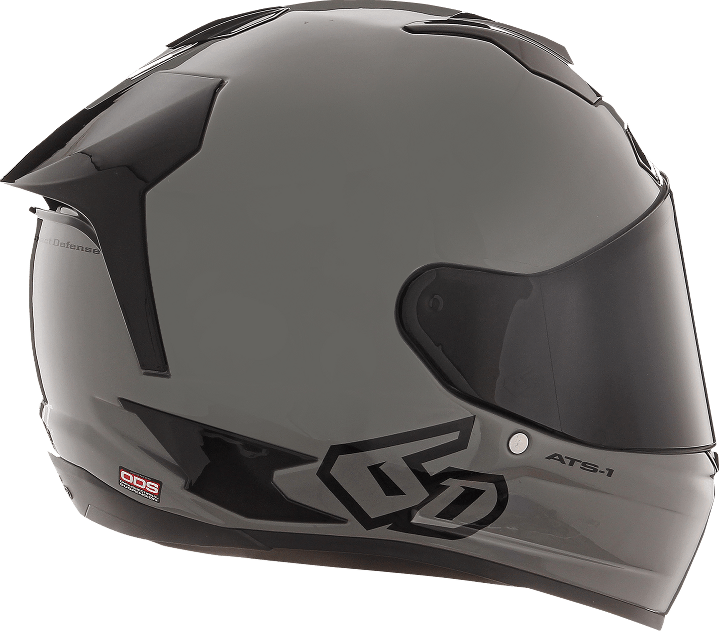 6D Helmets ATS-1R Gloss Gray Motorcycle Helmet, XL ? Advanced Impact Safety and Ventilation - Kelly Motorsports