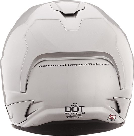 6D Helmets ATS-1R Gloss Silver Helmet - Large with Advanced Safety and Ventilation Features - Kelly Motorsports