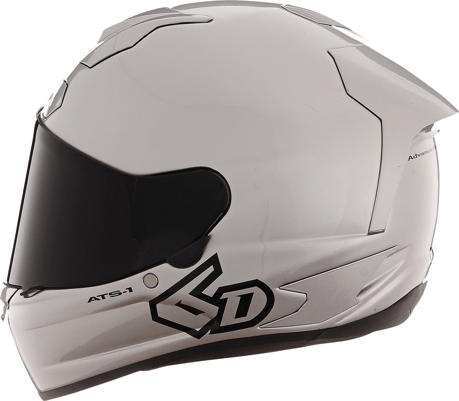 6D Helmets ATS-1R Gloss Silver Helmet - Small, Advanced Impact Protection and Aerodynamic Design - Kelly Motorsports