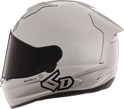 6D Helmets ATS-1R Gloss Silver Helmet - Small, Advanced Impact Protection and Aerodynamic Design - Kelly Motorsports