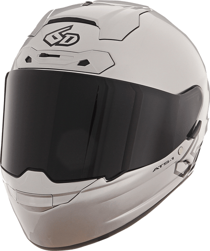 6D Helmets ATS-1R Gloss Silver Helmet - Small, Advanced Impact Protection and Aerodynamic Design - Kelly Motorsports