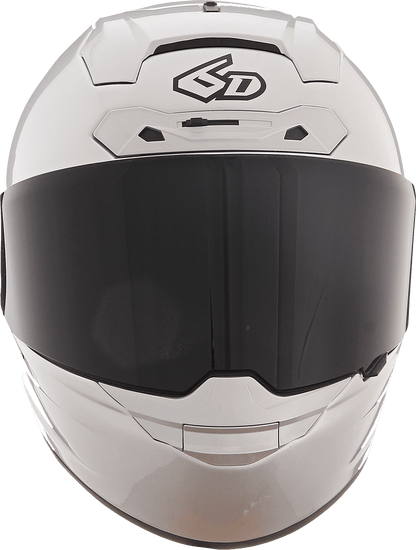 6D Helmets ATS-1R Gloss Silver Helmet - Small, Advanced Impact Protection and Aerodynamic Design - Kelly Motorsports