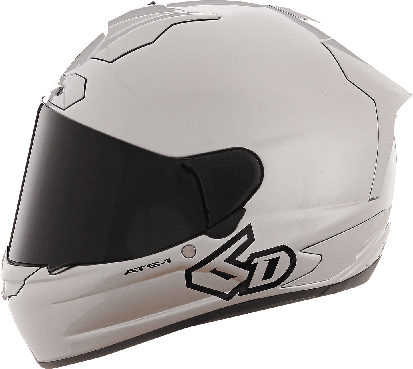6D Helmets ATS-1R Gloss Silver Helmet - Small, Advanced Impact Protection and Aerodynamic Design - Kelly Motorsports