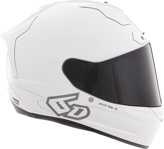 6D Helmets ATS-1R Gloss White Motorcycle Helmet with Omni-Directional Suspension Technology - Kelly Motorsports