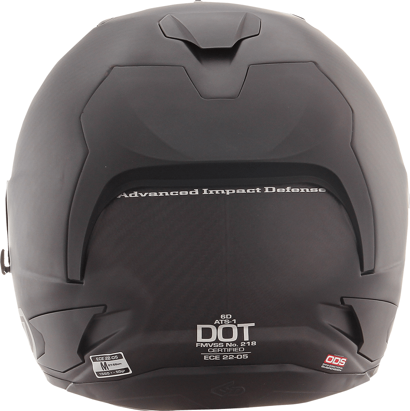 6D Helmets ATS-1R Matte Black Motorcycle Helmet (Size 2XL) with Omni-Directional Suspension - Kelly Motorsports