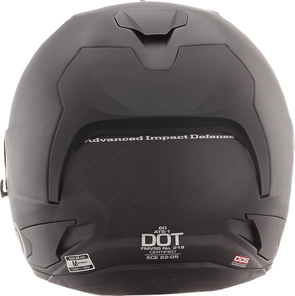 6D Helmets ATS-1R Matte Black Motorcycle Helmet (Size 2XL) with Omni-Directional Suspension - Kelly Motorsports