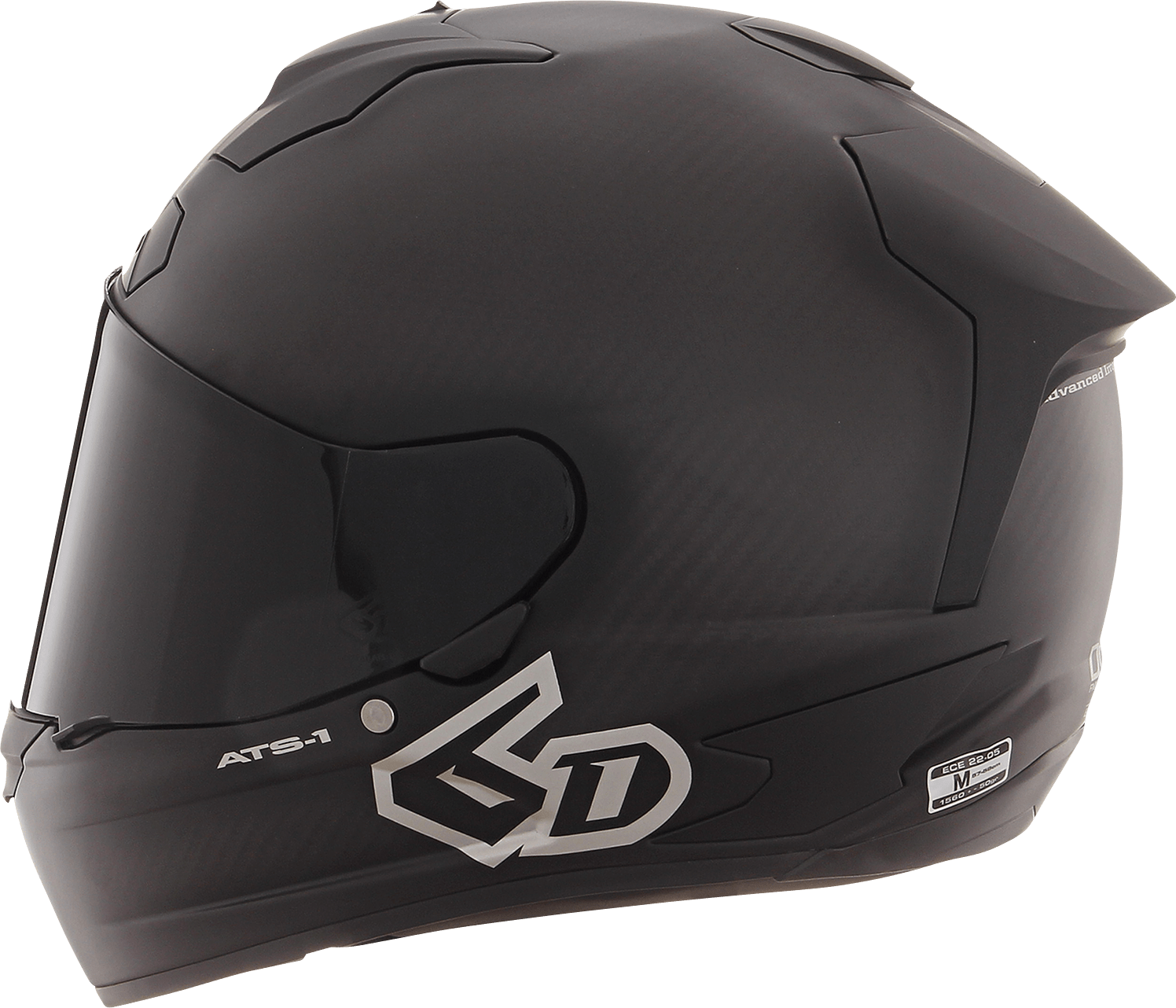 6D Helmets ATS-1R Matte Black Motorcycle Helmet ? Small, Part 30-0985 - Kelly Motorsports