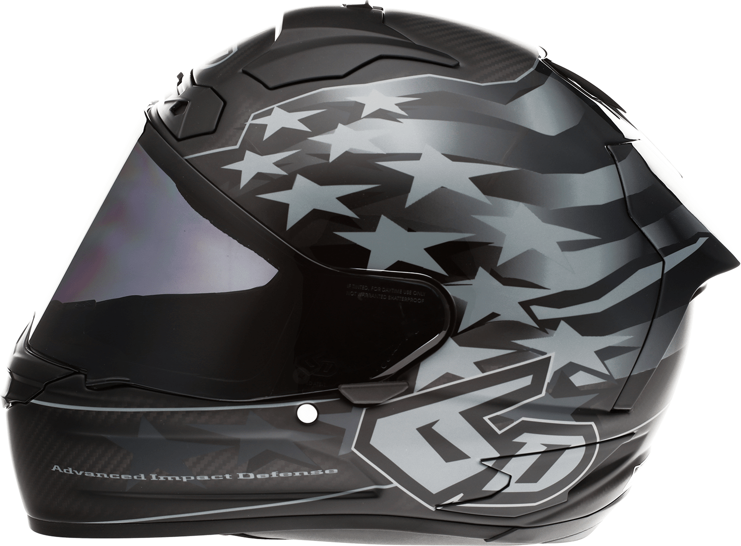 6D Helmets ATS-1R Patriot Black 2XL Motorcycle Helmet with Advanced Safety and Ventilation Features - Kelly Motorsports