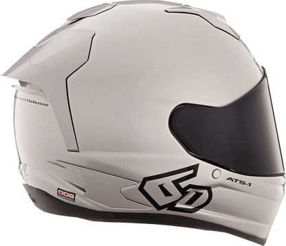 6D HELMETS | ATS-1R Solid | Gloss Silver | X-Large - Kelly Motorsports