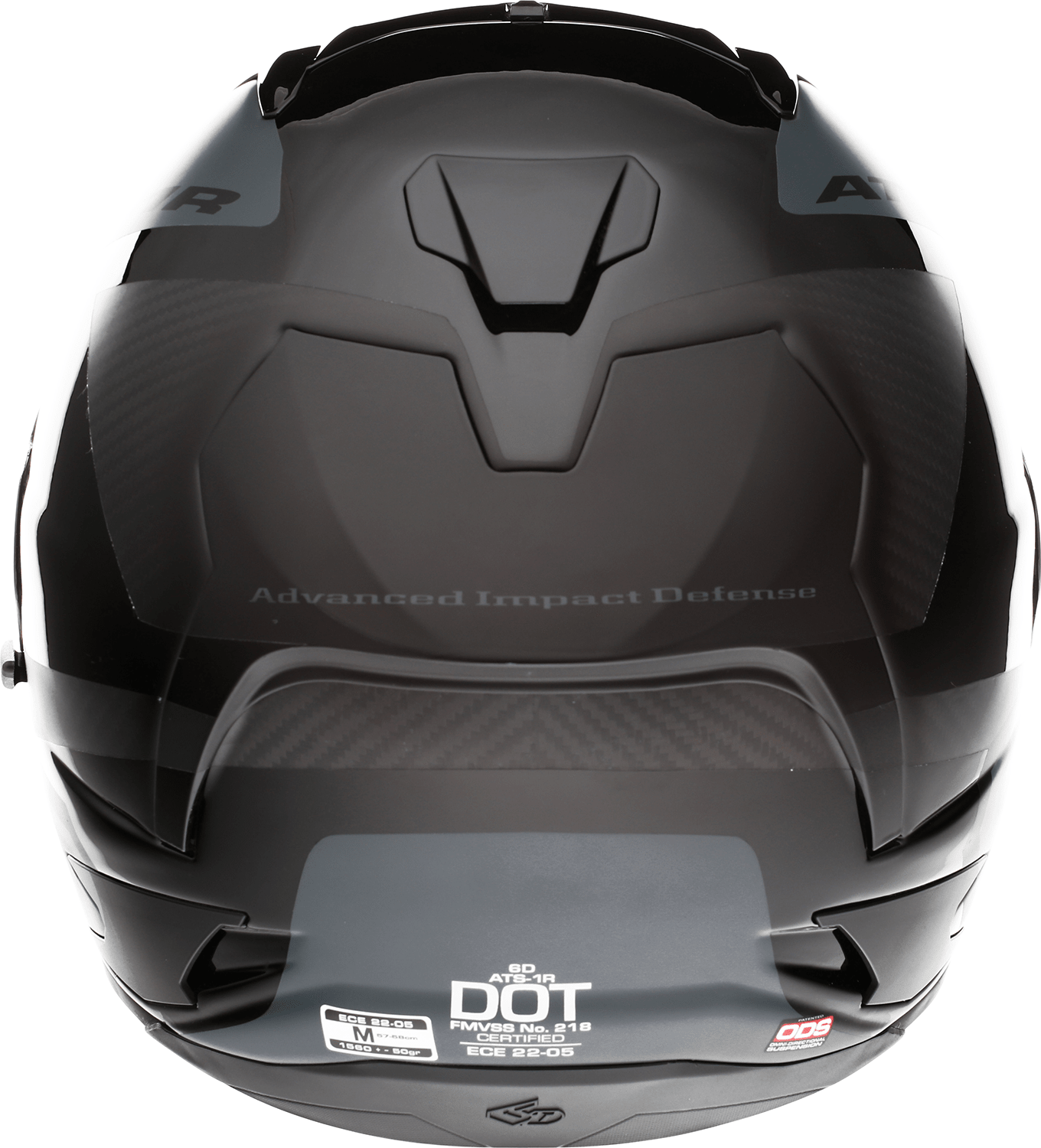 6D Helmets ATS-1R Wyman Helmet - Black and Gray, 2XL, Part 30-0709 - Kelly Motorsports