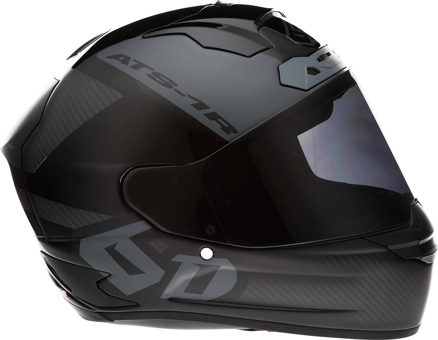 6D Helmets ATS-1R Wyman Helmet - Black and Gray, 2XL, Part 30-0709 - Kelly Motorsports