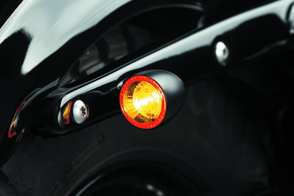 Kuryakyn Bullet 1000 White/Amber Clear Lens Satin Black Marker Lights – Part Number kur2555