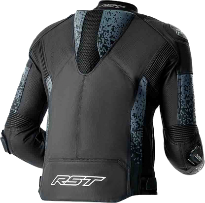RST Ps Supersport K D3O Leather Motorcycle Jacket – Grey/Black, Size Small
