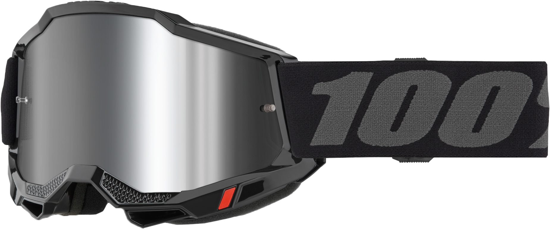 100-Percent Accuri 2 Goggle Black Mirror Silver Lens – Premium Performance Cycling Eye Protection