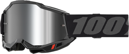 100-Percent Accuri 2 Goggle Black Mirror Silver Lens – Premium Performance Cycling Eye Protection