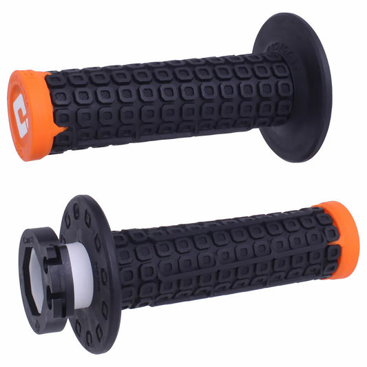 ODI Nomad Lock On Off Road Grip H36NDBO with D3O Vibration Damping, Black/Orange