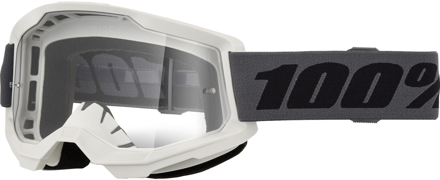 100 Percent Strata 2 Goggle with Grey Clear Lens – Part Number 50027-10026