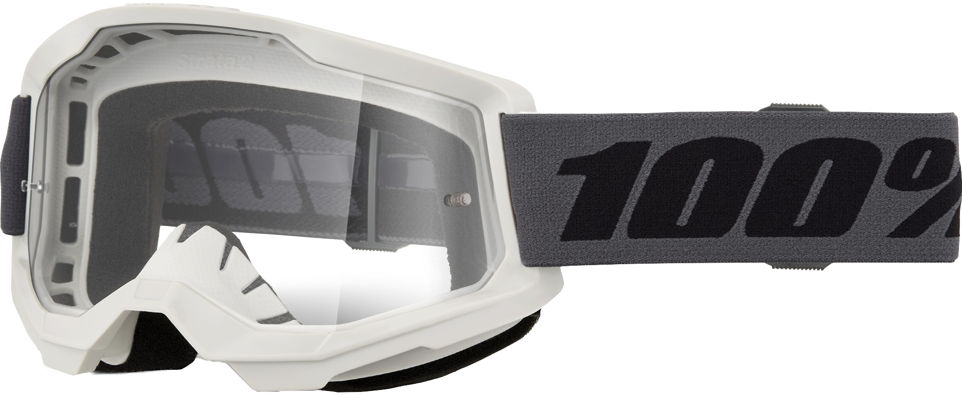 100 Percent Strata 2 Goggle with Grey Clear Lens – Part Number 50027-10026