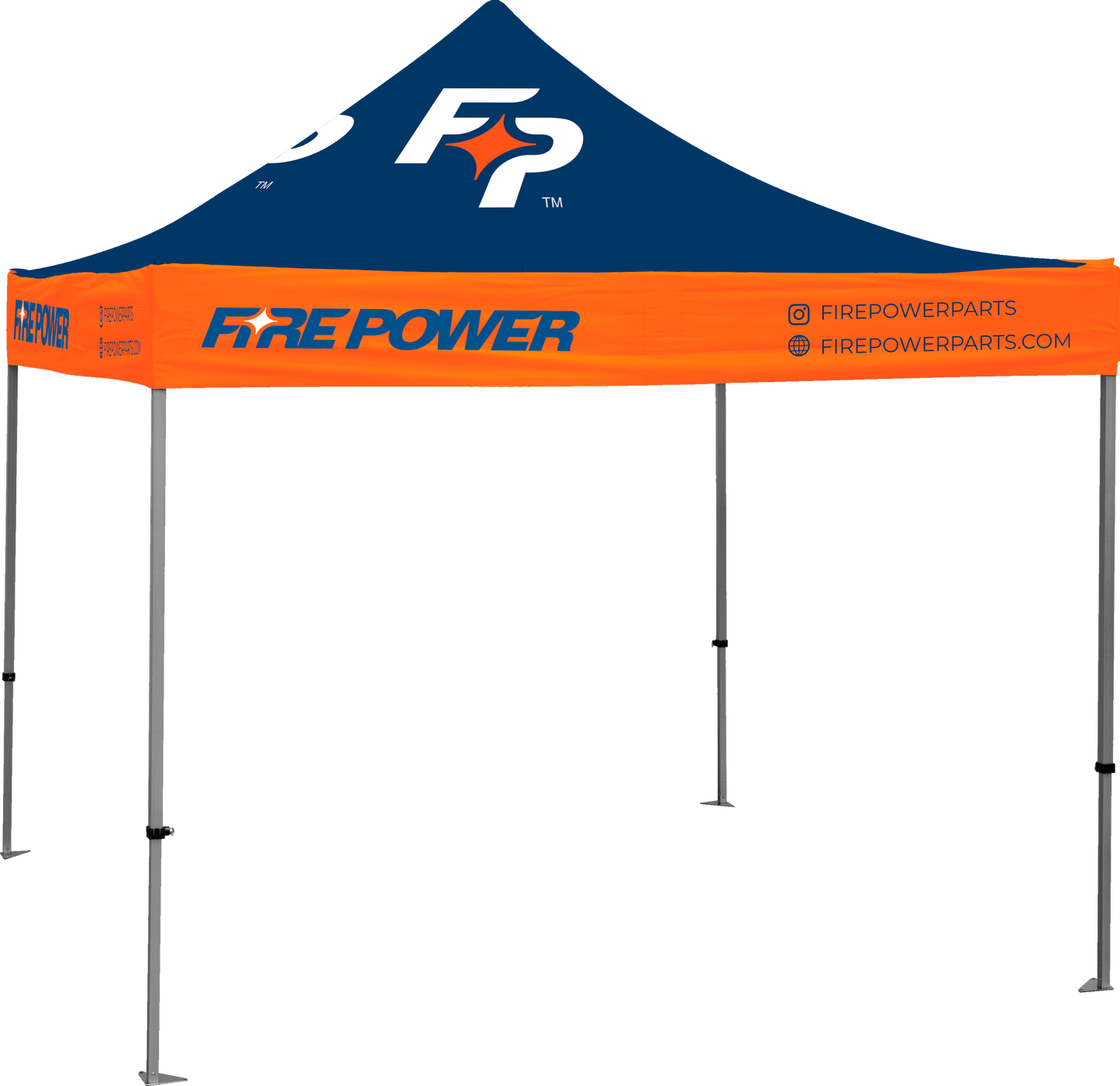 FIREPOWER CANOPY 10X10 TENT BLUE W/ WHITE LOGO