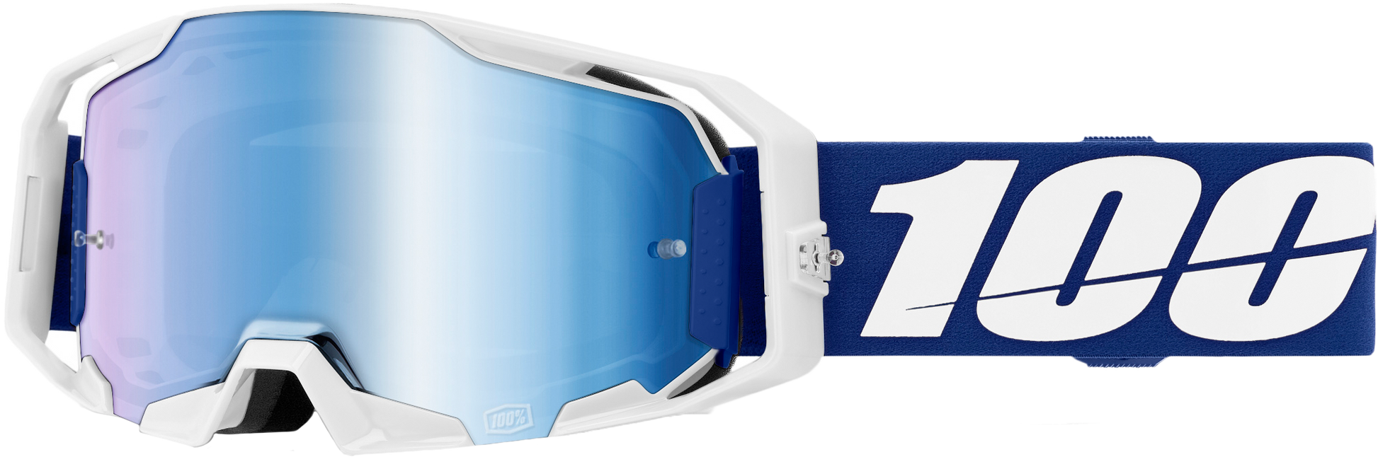 100-Percent Armatic Goggle Blue Mirror with Blue Lens - MX Racing Eyewear