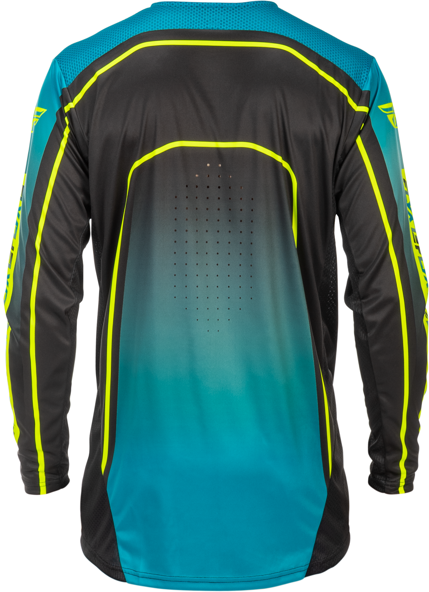 Fly Racing Youth Rayce Bicycle Jersey Teal/Black/Lime YM - Long Sleeve Performance Bike Jersey
