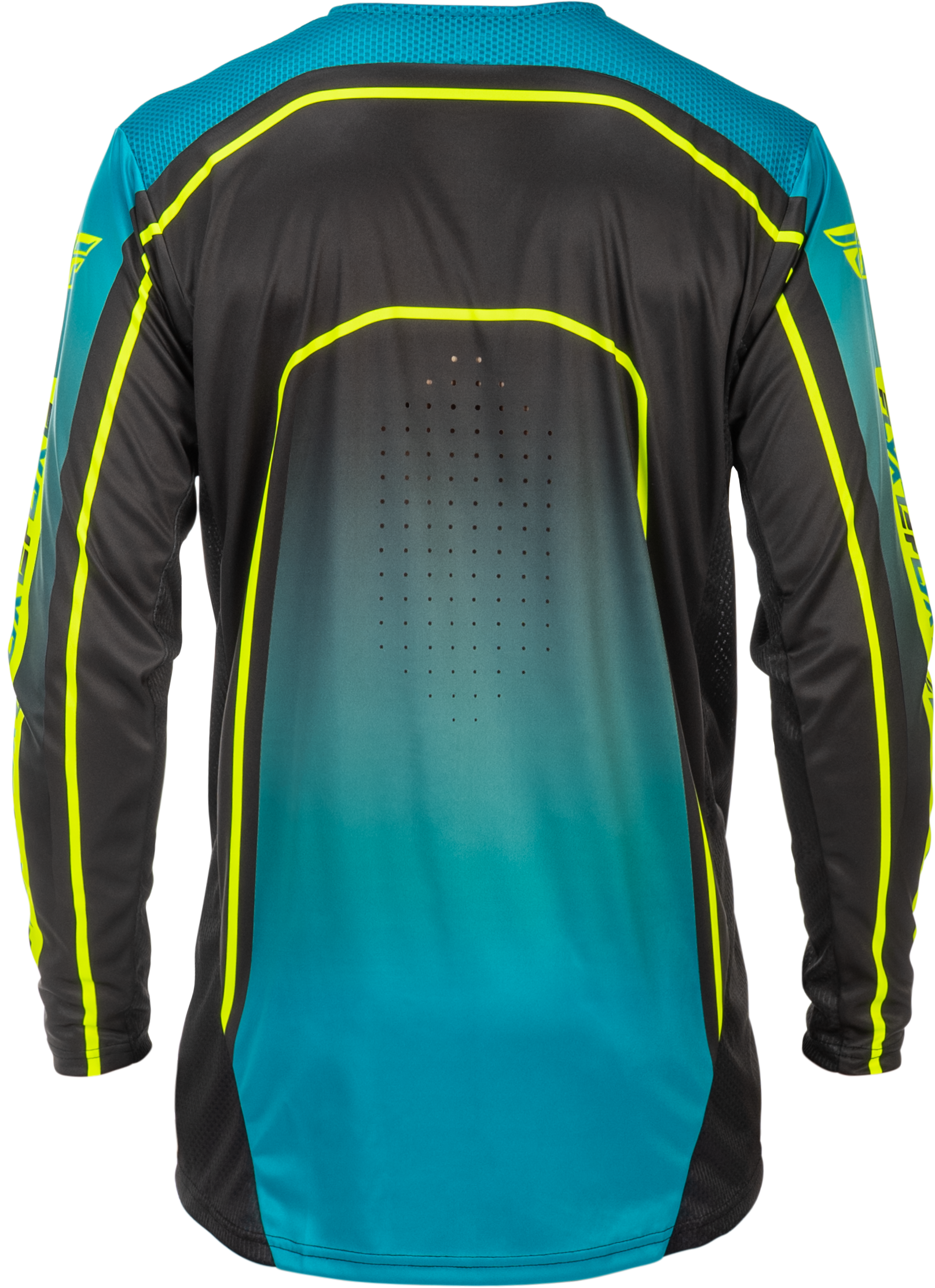 Fly Racing Youth Rayce Bicycle Jersey Teal/Black/Lime YM - Long Sleeve Performance Bike Jersey